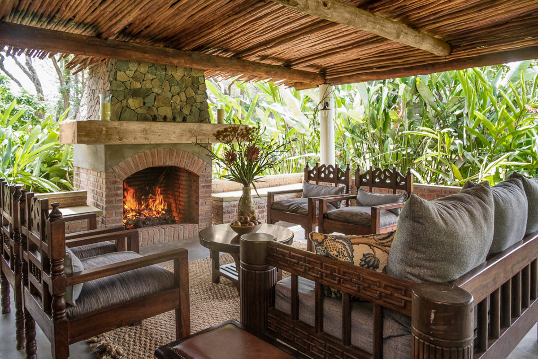Mid-range tented camp bedroom